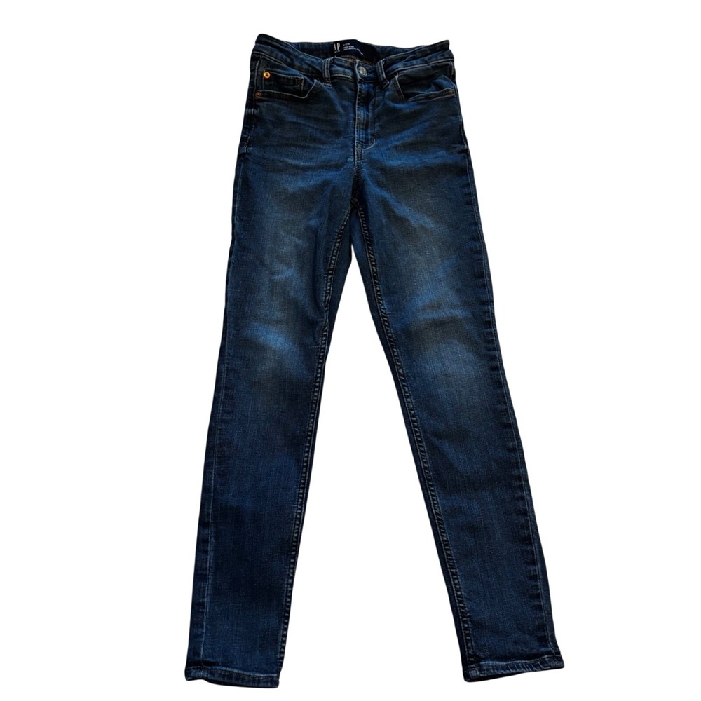 Gap Denim High Rise Universal Legging Jeans Dark Wash Skinny 4/27R (A3)